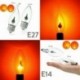 E27 gyertya - E27 E14 LED égő gyertyafény villódzó tűzhatású dekoratív láng lámpa izzó