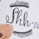 Nincs szín - Black Shh szempilla vinyl art fali matrica baba lányok szoba otthoni ajtó matrica dekoráció