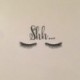 Nincs szín - Black Shh szempilla vinyl art fali matrica baba lányok szoba otthoni ajtó matrica dekoráció