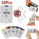 Zöld - 10db RFID blokkoló hüvelyes hitelkártya védő bankkártya tartó az Egyesült Királyság pénztárcáihoz