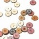 2CM - 100db Boho 2 lyukú kerek fa gomb varrófa Scrapbooking barkácsolás kézműves