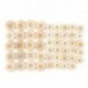 Nincs szín - 50 db vegyes fa gomb természetes színű kerek 4 lyukú varrás Scrapbooking barkácsolás