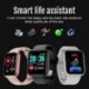 Fekete - Smart Watch Y68 vízálló pulzusmérő fitnesz karszalag Android IOS-hoz