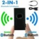Nincs szín - Bluetooth 5.0 adóvevő 2-IN-1 vezeték nélküli audio 3,5 mm-es jack Aux adapter ~