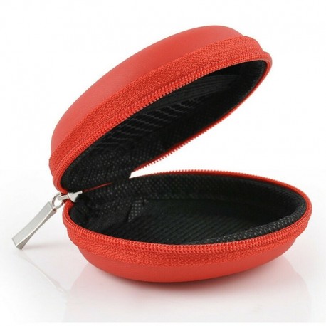 * 3 Piros - Earbud tok hordozható kemény hordozható fülhallgató tartó vízálló tároló táska tartó