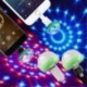 2db - 2x Mini USB RGB LED színpadi lámpa távirányító Disco gömblámpák otthoni autó party