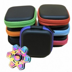 Nincs szín - A Fidget Hand Spinner háromszög ujj játék Focus ADHD Autism Box Bag Case 1PC