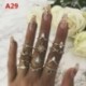 A29-12Pcs / készlet - 12db ezüst / arany Boho verem sima csülök felett Midi ujj gyűrűk készlet ajándék