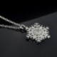 Nincs szín - Karácsonyi kristály hópehely ezüst varázsa lánc nyaklánc medál ékszer ajándék új