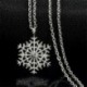 * 4 nyaklánc (45cm hosszúság) - Ezüst csillag hópehely strasszos kristály karácsonyi fülbevalók nyaklánc ékszer szett
