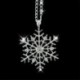 * 4 nyaklánc (45cm hosszúság) - Ezüst csillag hópehely strasszos kristály karácsonyi fülbevalók nyaklánc ékszer szett