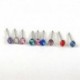 Ezüst - 60x kristály strassz orr gyűrű csont csavar rozsdamentes acél testpiercing ékszerek