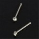 Ezüst - 60db rozsdamentes acél kristály strassz orrgyűrű csavaros test piercing ékszerek