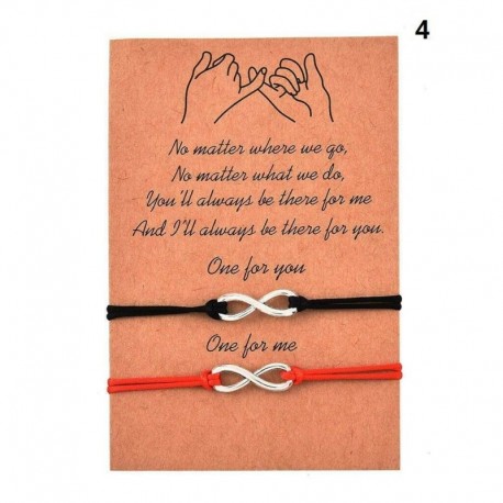 * 4 - Legjobb barát szerelem szív barátság ígéret varázskártya kívánság nekem karkötő ajándék