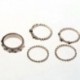 7 * - 5db / készlet Crystal Rose Gold halmozott gyűrű 5 szikrázó gyűrű Boho ékszer
