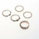 7 * - 5db / készlet Crystal Rose Gold halmozott gyűrű 5 szikrázó gyűrű Boho ékszer