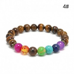 * 16 Színes - Férfi természetes lávakő drágakő gyöngy karkötő Buddha fej varázsa gyöngyös karkötő
