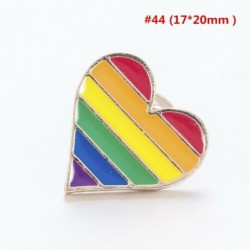 Pride - Többszínű szív alakú zománc kitűző - 44. verzió
