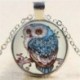 Kék teknős - Vintage Retro Butterfly Dragon Cabochon bronz üveglánc medál nyaklánc