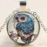 Nincs szín - Vintage Steampunk Owl Photo Cabochon üveg medál ezüst lánc nyaklánc ékszerek