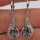 * 41 (5 * 3 cm) - 925 ezüst dangle csepp fülbevaló fülhorog holdkő női divat ékszer ajándék