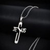 * 16 Ezüst - Divat Unisex 925 ezüst rozsdamentes acél kereszt medál lánc nyaklánc ékszer