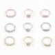 Rózsaarany-5 kövek - Orrgyűrű Daith piercing porc karika héj gyűrűk Tragus fül ékszer ajándék AU