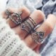10db / Szett Vintage Ezüst - 15db Boho verem sima felett csülök gyűrű Midi ujjhegy gyűrűk készlet ezüst / arany
