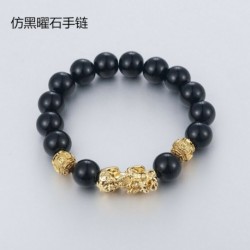* 1 - UK Feng Shui fekete Obsidian Wealth karkötő minőségi eredeti karszalag ékszerek