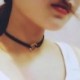 * 31 - Vintage retro fekete csipke kristály varázsa medál choker nyaklánc gótikus ékszerek