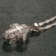 * 2 - Unisex divat 925 ezüst rozsdamentes acél kereszt medál lánc nyaklánc ékszer