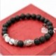 * 41 - Férfi természetes drágakő gyöngy karkötő Buddha fej varázsa gyöngyös karkötő ékszerek