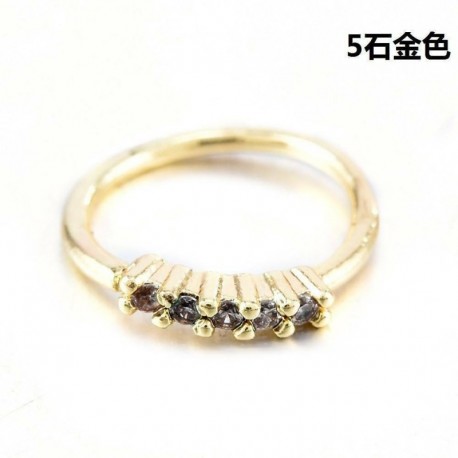 Arany-5 kövek - Testpiercing hamis orrgyűrű karika Septum Labret ajak orr ékszerek rozsdamentes acél