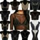 * 9 Ezüst - Szexi Boho női tengerparti bikini melltartó hám nyaklánc derék has testlánc ékszerek