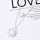 Arany - Boho női többrétegű hosszú láncú napraforgó medál choker nyaklánc ékszer ajándék