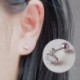 * 12 Arany - 1db Mini gyémántok gyűrűs rúd fülmászó Tragus Helix piercing fülbevaló
