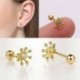 * 12 Arany - 1db Mini gyémántok gyűrűs rúd fülmászó Tragus Helix piercing fülbevaló