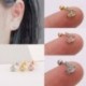 * 12 Arany - 1db Mini gyémántok gyűrűs rúd fülmászó Tragus Helix piercing fülbevaló