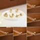* 12 Arany - 1db Mini gyémántok gyűrűs rúd fülmászó Tragus Helix piercing fülbevaló