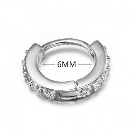 Ezüst-6mm - Septum Clicker Piercing ajakporc Tragus fülgyűrű karika csapok fülbevaló ékszerész