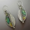 Nincs szín - Boho Green Leaf Drop Dangle Hook fülbevaló etnikai absztrakt női párt ékszerek USA