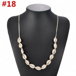 N018 - Természetes héj többrétegű nyaklánc Arany tengeri kagyló medál Chocker Beach ékszerek