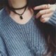 5 * - Vintage retro fekete bársony kristály varázsa medál choker nyaklánc gótikus ékszerek