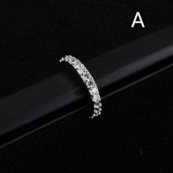 A - Aranyos ezüst CZ karika orrgyűrű Daith szorosan áttört Tragus Helix porc fülbevaló