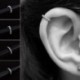 A - Aranyos ezüst CZ karika orrgyűrű Daith szorosan áttört Tragus Helix porc fülbevaló