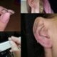 A - Aranyos ezüst CZ karika orrgyűrű Daith szorosan áttört Tragus Helix porc fülbevaló