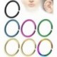 Arany-8mm - Sebészeti acél septum csattogó orrgyűrű csuklópánt szegmens Fül Helix Tragus gyűrű karika