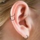 Ezüst-6mm - Sebészeti acél septum csattogó orrgyűrű csuklópánt szegmens Fül Helix Tragus gyűrű karika