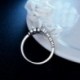 9. - Divat 925 ezüst korona fehér zafír Birthstone esküvői nászgyűrű Sz 6-10