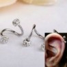 Nincs szín - Új kristály rozsdamentes acélból készült csavar fülhélix porc testpiercing fülbevaló
